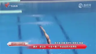 跳水比赛选手高空翻转，获得最高评分